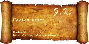 Farics Kitti névjegykártya